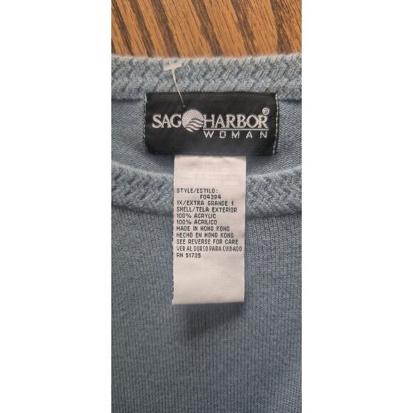 NWT Sag Harbor Short Sleeve Plus Size Light Sweater Top Women's Size 1X - Picture 5 of 5